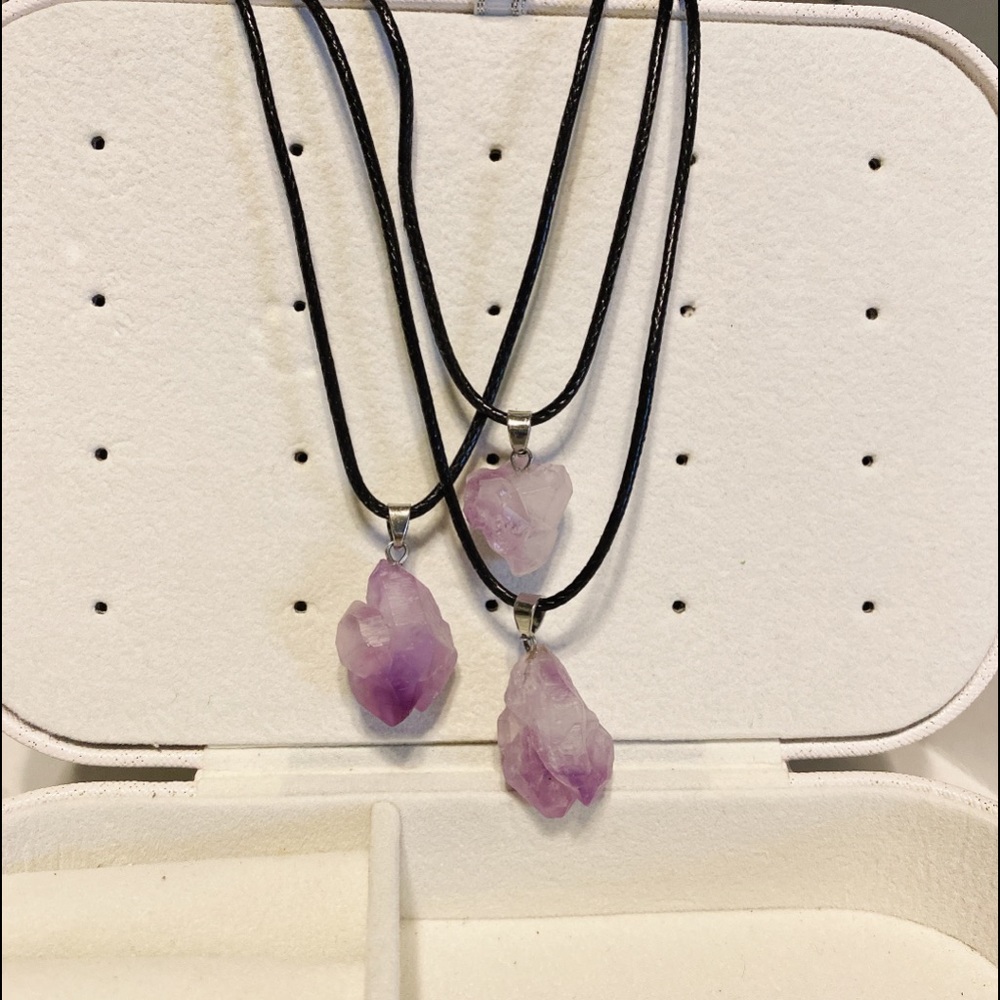Purple crystal necklace